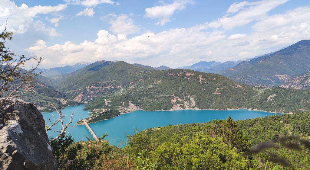 The view of Lake Kremasta from the Aitoloakarnania side.