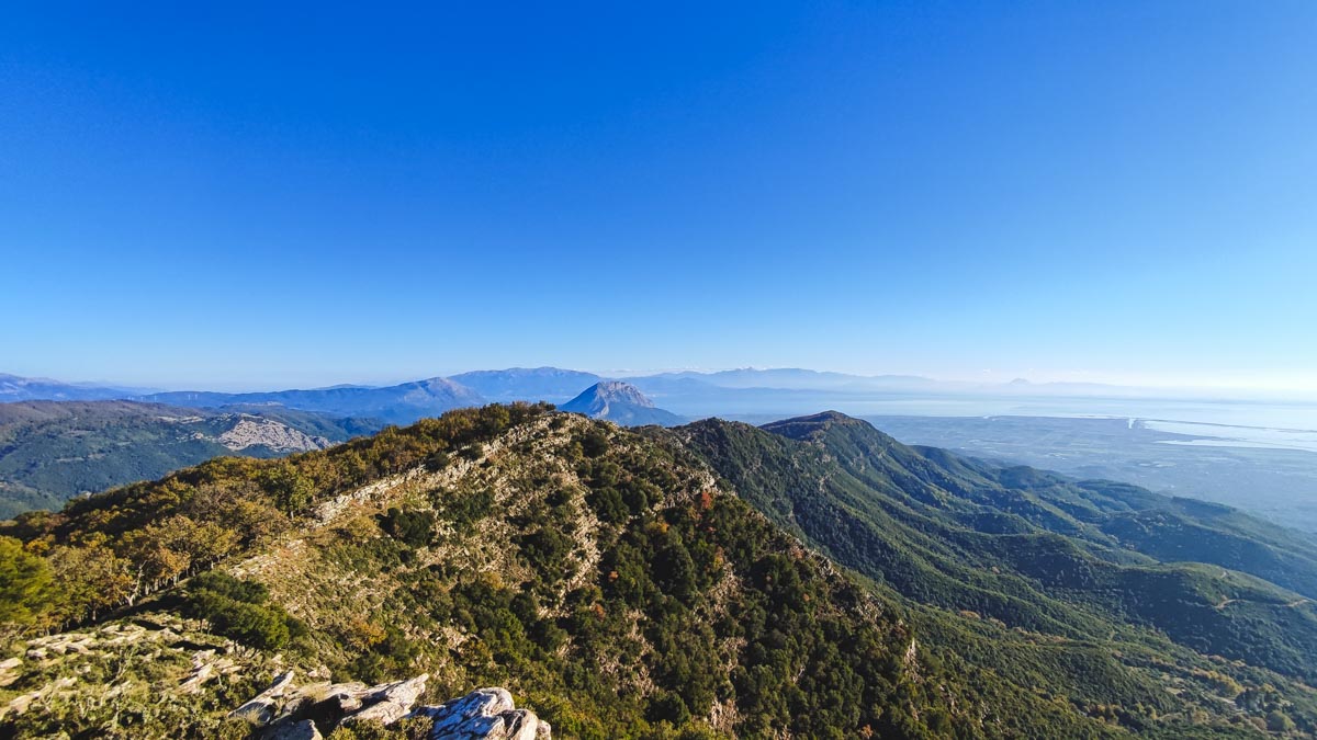The view from the top of Mount Arakynthos in Etoloakarnania.