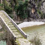The stone bridge of Artotiva in Etoloakarnania.