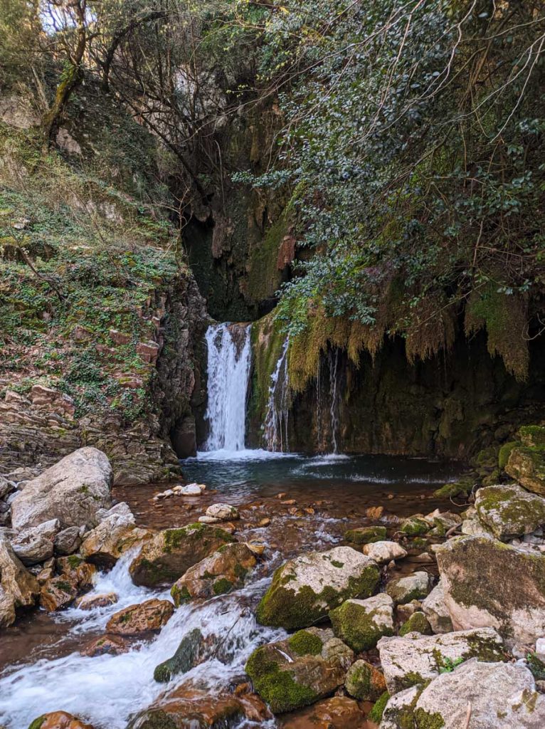 Agia Paraskevi Waterfalls in Aitoloakarnania, Greece